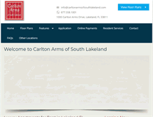 Tablet Screenshot of carltonarmsofsouthlakeland.com